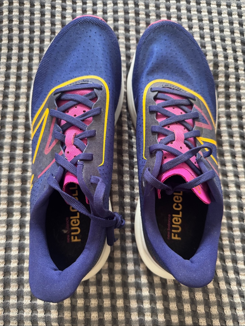 New Balance Women's Navy, Pink & Yellow FuelCell Running Shoes